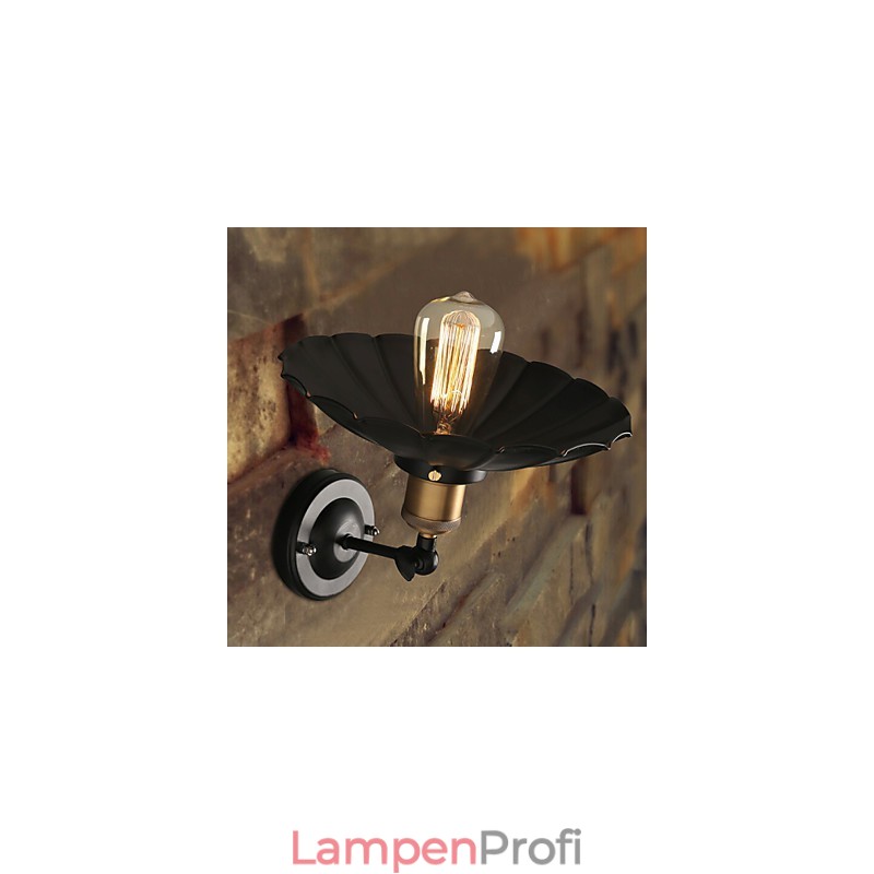 Ccreative Treppe Wiederherstellung der alten Weisen Single Head Black Dress Schmiedeeisen Wandleuchte