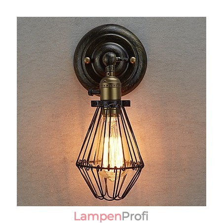 Industrielle Wandleuchte im Vintage-Stil mit Öffnungs- und Schließlicht, Käfiglampe, Loft-Stil, Wiederherstellung alter Wege, Wandlampe Industrielle Wandleuchte im Vintage-Stil mit Öffnungs- und Schließlicht, Käfiglampe, Loft-Stil, Wiederherstellung alter Wege, Wandlampe