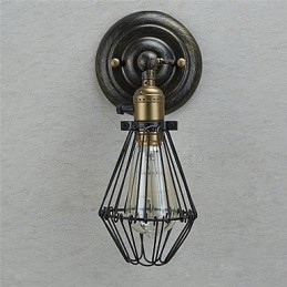 Industrielle Wandleuchte im Vintage-Stil mit Öffnungs- und Schließlicht, Käfiglampe, Loft-Stil, Wiederherstellung alter Wege, Wandlampe