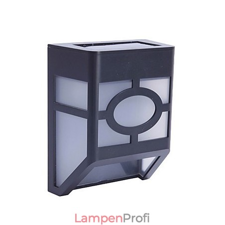 Solarbetriebene Wandleuchte mit 2 Laternen, warmgelb Solarbetriebene Wandleuchte mit 2 Laternen, warmgelb
