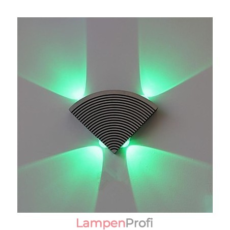 Fan Wandleuchte Vier Lichter Grün Aluminium Acryl Fan Wandleuchte Vier Lichter Grün Aluminium Acryl