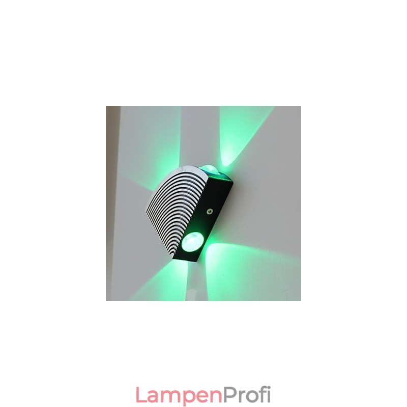 Fan Wandleuchte Vier Lichter Grün Aluminium Acryl