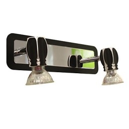 Moderne schwarze Wandleuchten Badezimmerleuchten mit 2 Lichtern