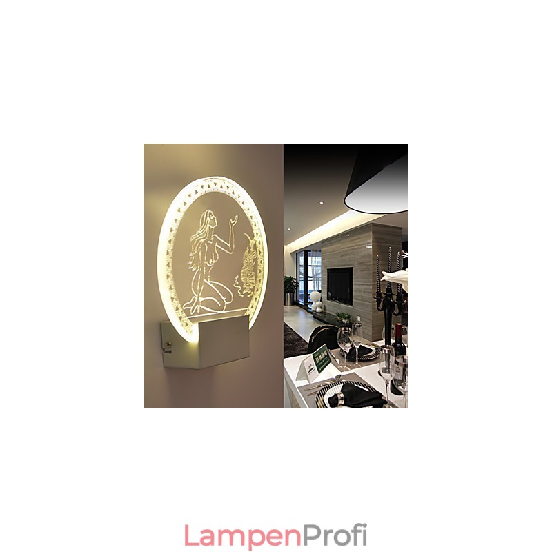 Acryl Wandleuchte PVC Lampe Licht Chip Modern Zeitgenössisch Metall 5W