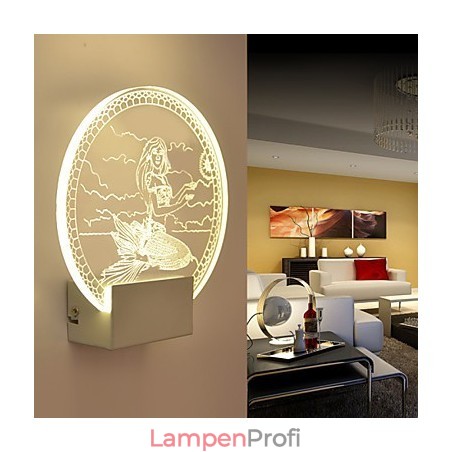 Acryl Wandleuchte PVC Lampe Licht Moderne Zeitgenössische Metall