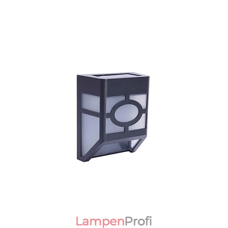 Solarbetriebene Wandleuchte mit 2 Laternen, warmgelb