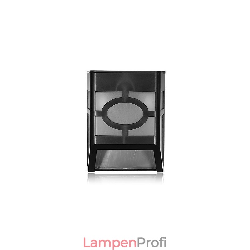 Solarbetriebene Wandleuchte mit 2 Laternen, warmgelb
