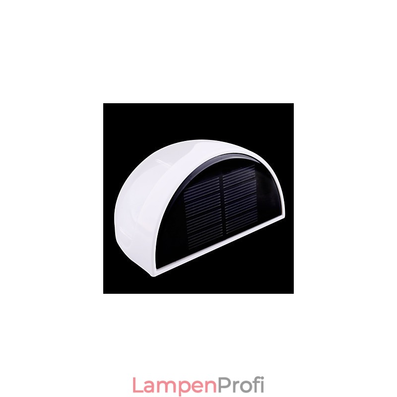 Solarbetriebene, wasserdichte IP55-Lampe, Weiß + Schwarz