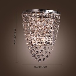 Kristall-Wandfluter Modern Metal