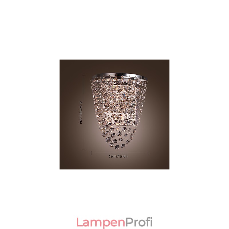 Kristall-Wandfluter Modern Metal