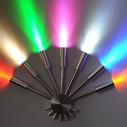 Moderne Wandleuchte mit Streulicht Fächerförmig 7 Metallstäbe Schicker Stil