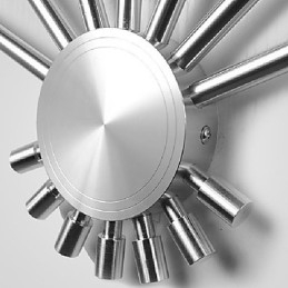 Moderne Wandleuchte mit Streulicht Fächerförmig 7 Metallstäbe Schicker Stil