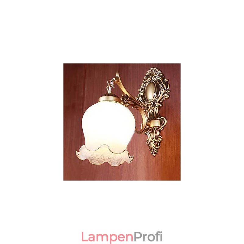 Badezimmer Wandleuchte 1 Licht Klassisch Metall Glas Malerei