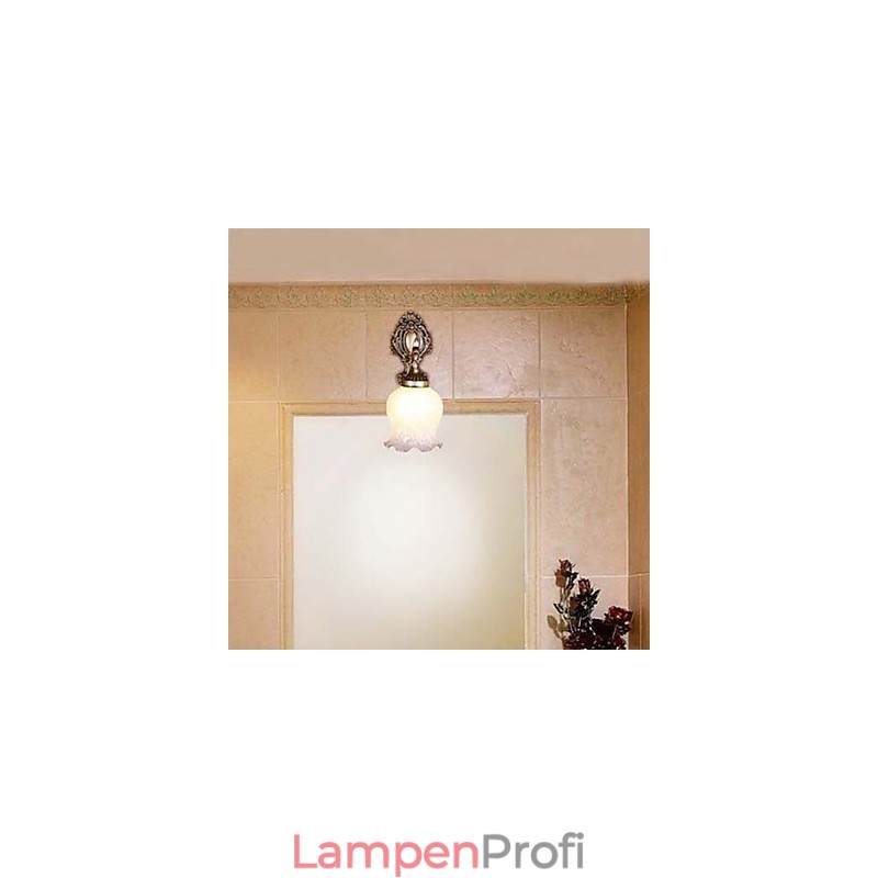 Badezimmer Wandleuchte 1 Licht Klassisch Metall Glas Malerei