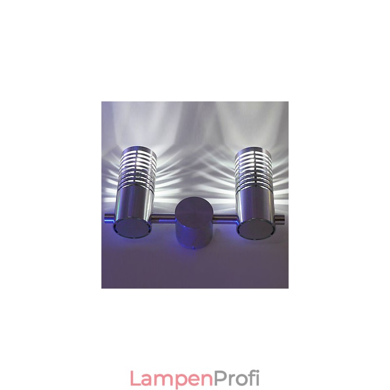 Moderne Wandleuchte mit Streulicht 2 Zylinder Sperrschicht Lichtstrahl