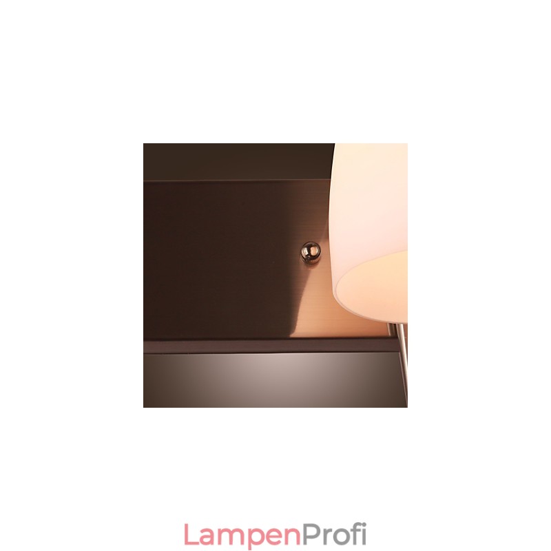 2-flammige Wandleuchte mit weißem Schirm