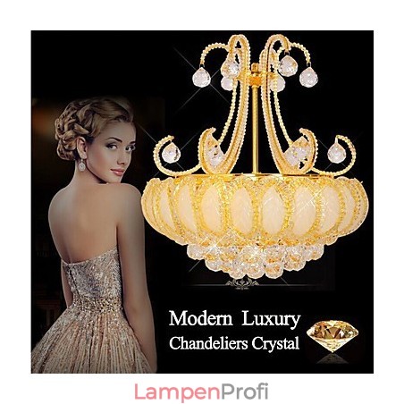 Moderner Luxus-Kronleuchter, Kristall-Pendelleuchte, Durchmesser 50 cm, enthält 8 Glühbirnen Moderner Luxus-Kronleuchter, Kristall-Pendelleuchte, Durchmesser 50 cm, enthält 8 Glühbirnen