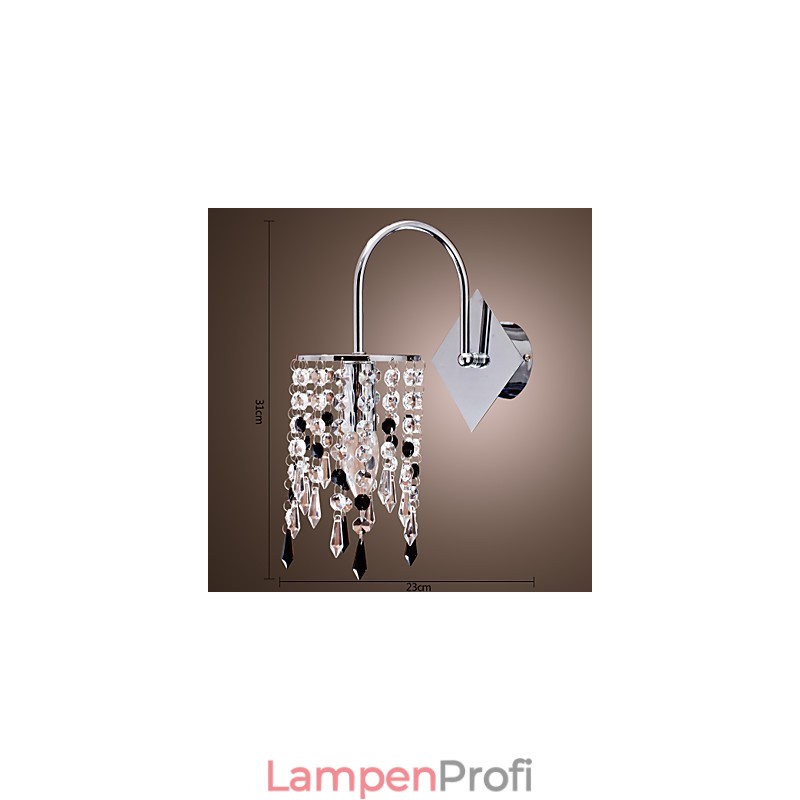 Wandleuchte mit edlem Kristalltropfen