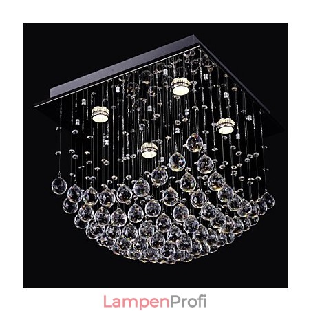 Eleganter chinesischer Kristall-Kronleuchter mit 4 Lichtern und bündiger Montage Eleganter chinesischer Kristall-Kronleuchter mit 4 Lichtern und bündiger Montage