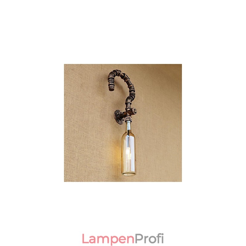 Retro American Village Creative Industry Wind Designer Wasserflasche Wandleuchte Wandleuchte Bernstein