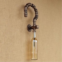 Retro American Village Creative Industry Wind Designer Wasserflasche Wandleuchte Wandleuchte Bernstein