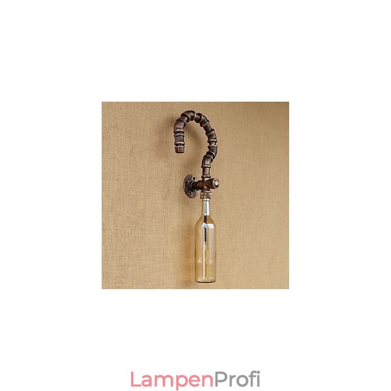 Retro American Village Creative Industry Wind Designer Wasserflasche Wandleuchte Wandleuchte Bernstein