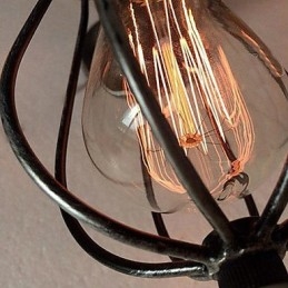 Deckenleuchte aus Metall im Vintage-Mini-Stil mit Malerei