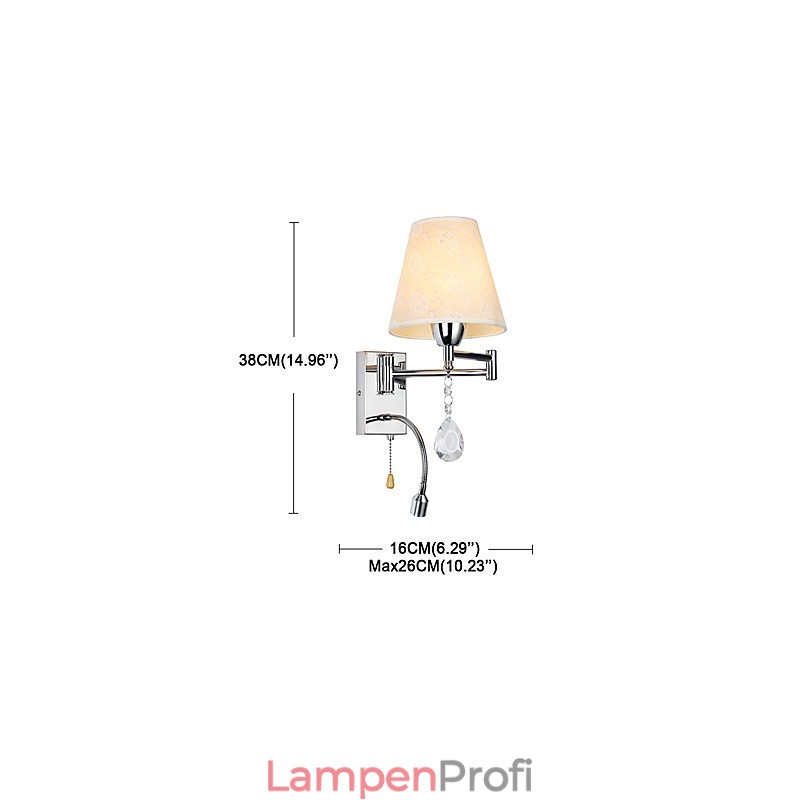 Wandlampe für Schlafzimmer Leselampe Stofflampe