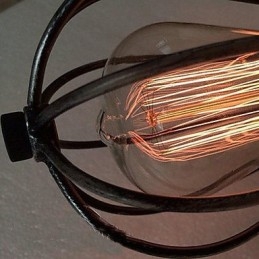 Deckenleuchte aus Metall im Vintage-Mini-Stil mit Malerei