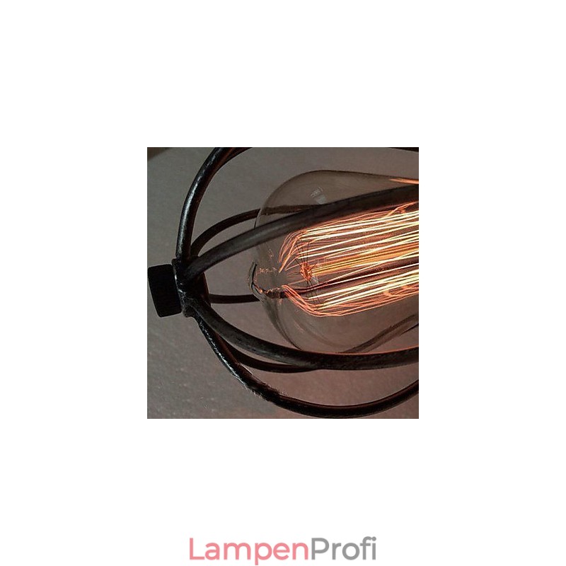 Deckenleuchte aus Metall im Vintage-Mini-Stil mit Malerei