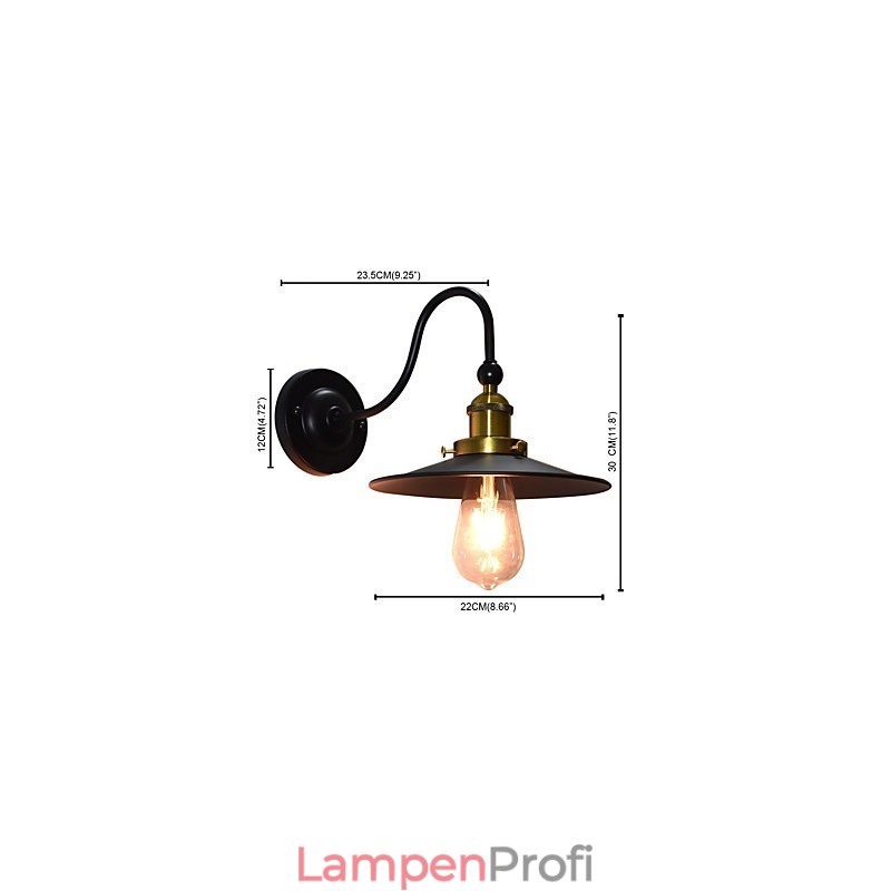 Wandleuchte Wandleuchten Wand Eisen Wandlampe dumme schwarze Lichtschwertlampe an der Wand