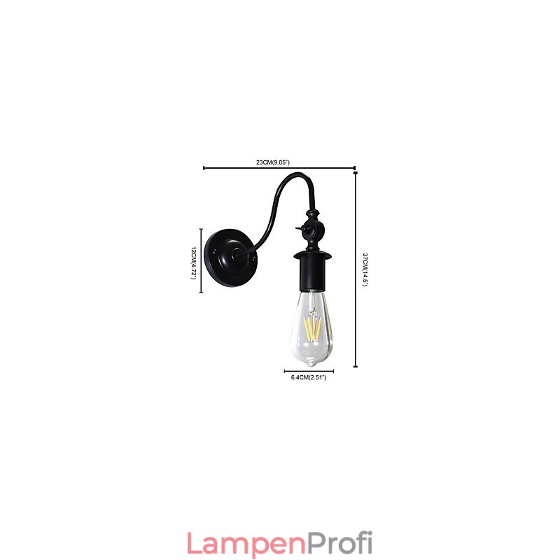 Light Buzz Wand Eisen Wandlampe Dumme schwarze Lichtschwertlampe an der Wand