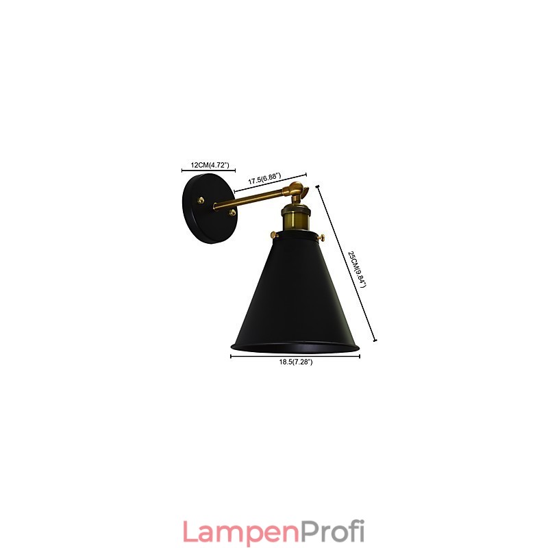 Light Buzz Paint Einzelwand Eisen Wandleuchte Dumme schwarze Lichtschwertlampe an der Wand