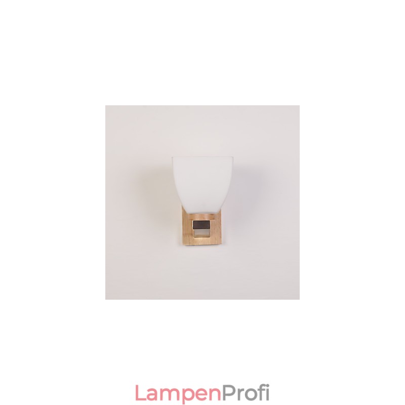 Einfache Wandlampe, Nachttischlampe mit Glasschirm und Massivholz für Schlafzimmer, Kommode, Wohnzimmer, Babyzimmer, Studentenwohnheim, Couchtisch, Bücherregal