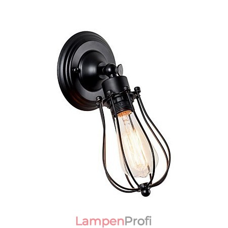 Vintage Wandleuchte Industrielle Wandleuchte Schwarz Metall Draht Käfig Wandleuchte