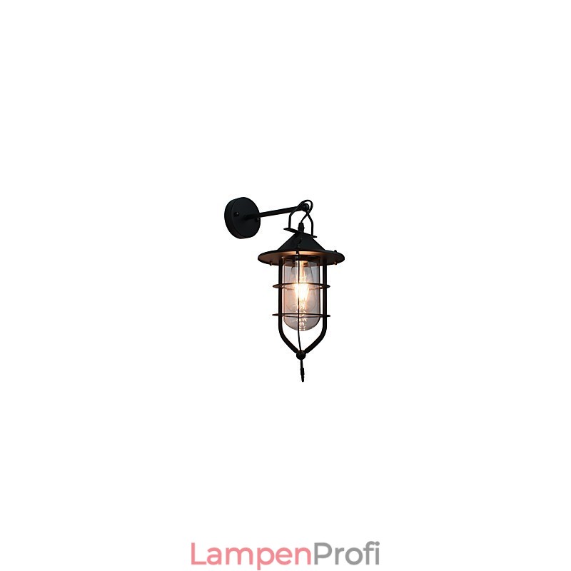 Licht lackiertem Stahl Wandleuchte dumm schwarz amerikanischen Kaffee Dekoration Retro Wandleuchte Lichtschwert Lampe an der Wand