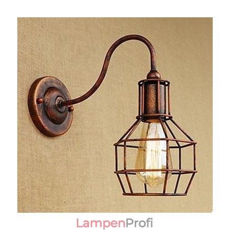 Iron Art Langarm Nostalgischer und kreativer Retro-Charakter Rostfarbe Arbeitszimmer Wohnzimmer Kopf der amerikanischen Wandlampe Iron Art Langarm Nostalgischer und kreativer Retro-Charakter Rostfarbe Arbeitszimmer Wohnzimmer Kopf der amerikanischen Wandlampe