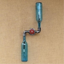 Rustikale Lodge Messing-Funktion für Umgebungslicht Wandleuchten Wandleuchte blau