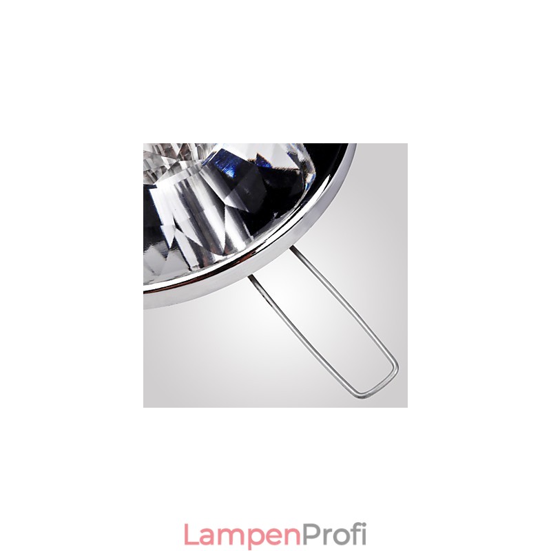 Moderne zeitgenössische Kristall Mini Stil Chrom Metall Unterputz