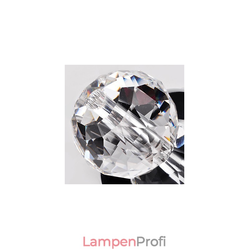 Moderne zeitgenössische Kristall Mini Stil Chrom Metall Unterputz