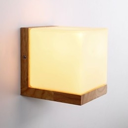 Holz Wandleuchten Glasschirm 110V oder 220V Country Neuheit