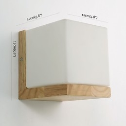 Holz Wandleuchten Glasschirm 110V oder 220V Country Neuheit