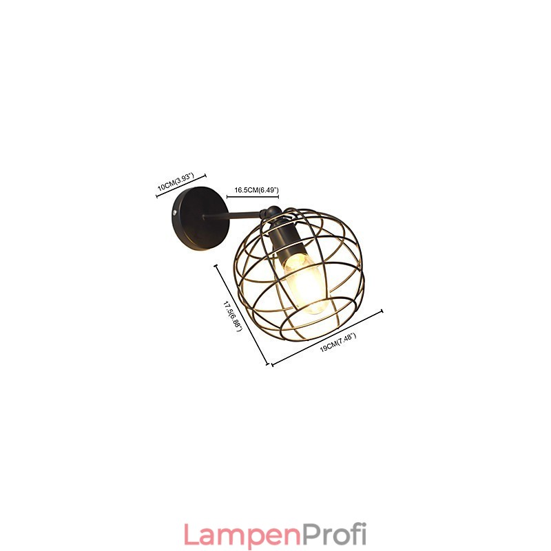 Ziegel Hohl Runde Eisen Wand Lampe Dumm Schwarz Amerikanischen Dekoration Lichtschwert Lampe Auf Wand