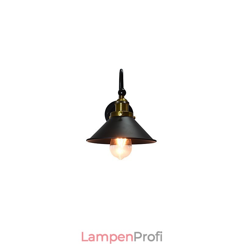 Wandleuchte Wandleuchten Wand Eisen Wandlampe dumm schwarz Lichtschwert Lampe an der Wand