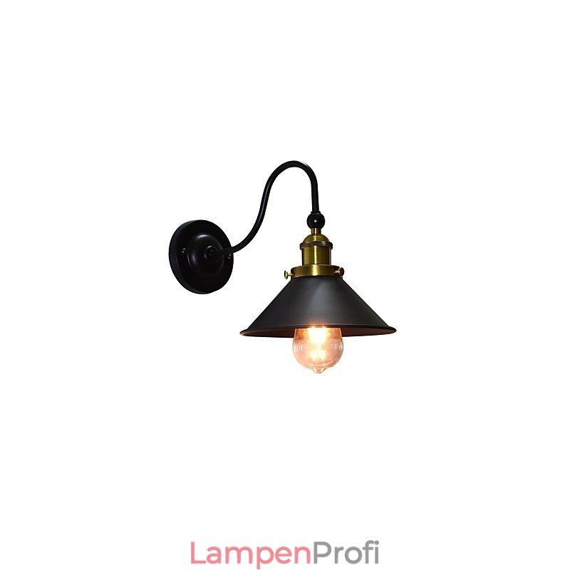 Wandleuchte Wandleuchten Wand Eisen Wandlampe dumm schwarz Lichtschwert Lampe an der Wand