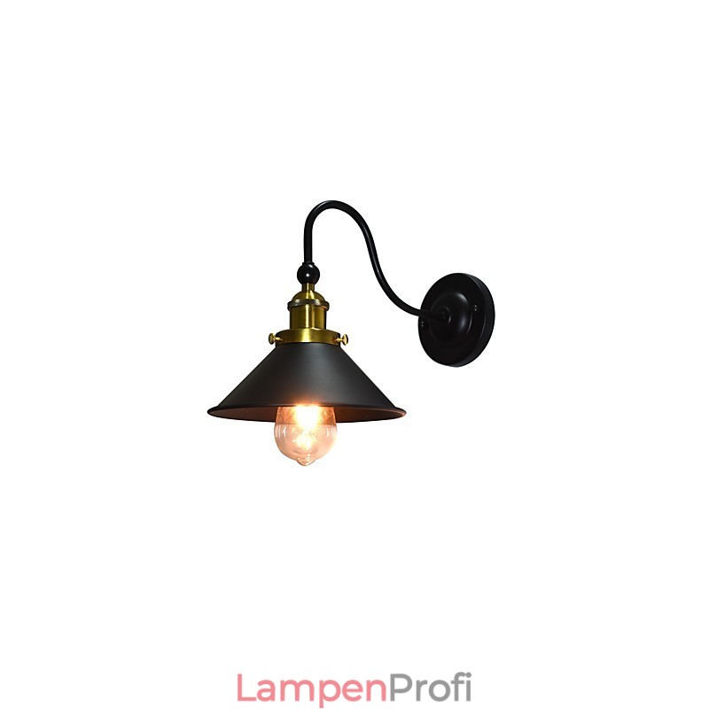Wandleuchte Wandleuchten Wand Eisen Wandlampe dumm schwarz Lichtschwert Lampe an der Wand