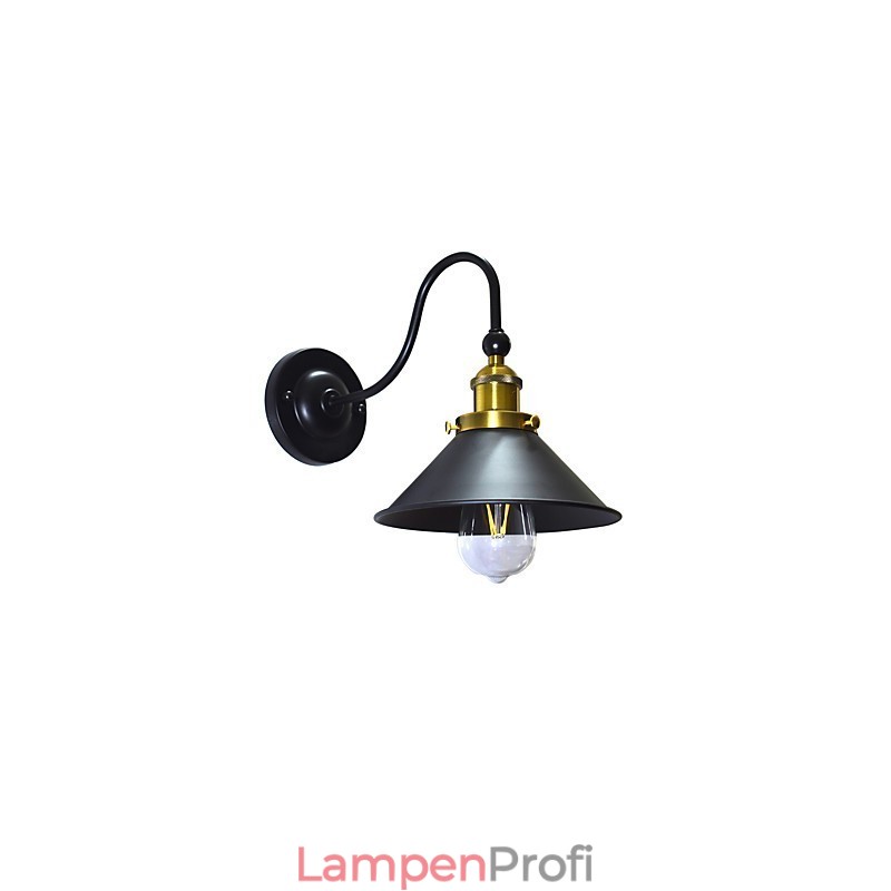 Wandleuchte Wandleuchten Wand Eisen Wandlampe dumm schwarz Lichtschwert Lampe an der Wand