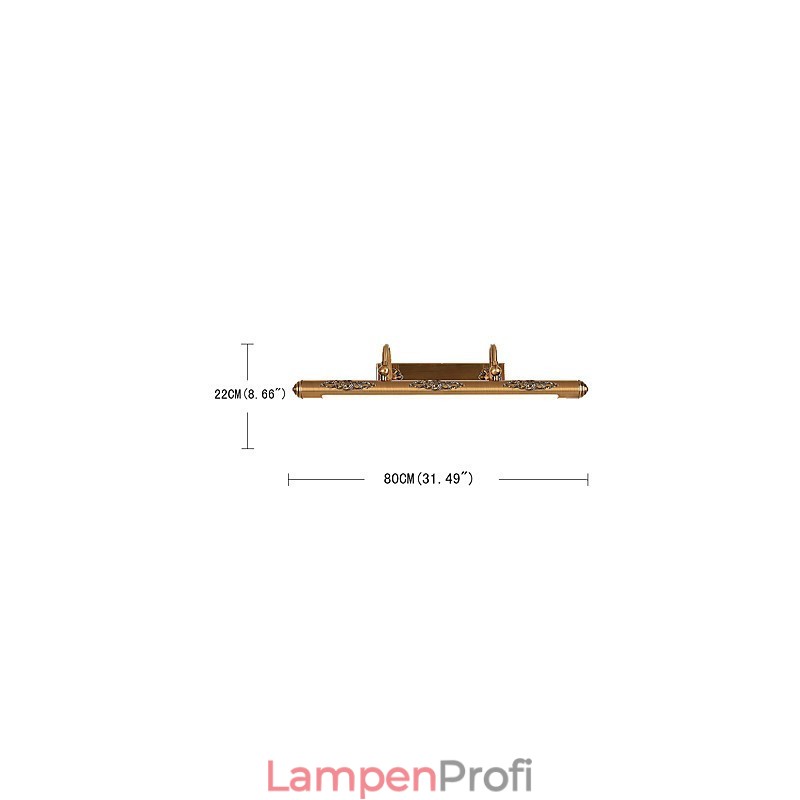 Spiegellampe 80CM 1Traditionelle Vintage Antik Messing Funktion für