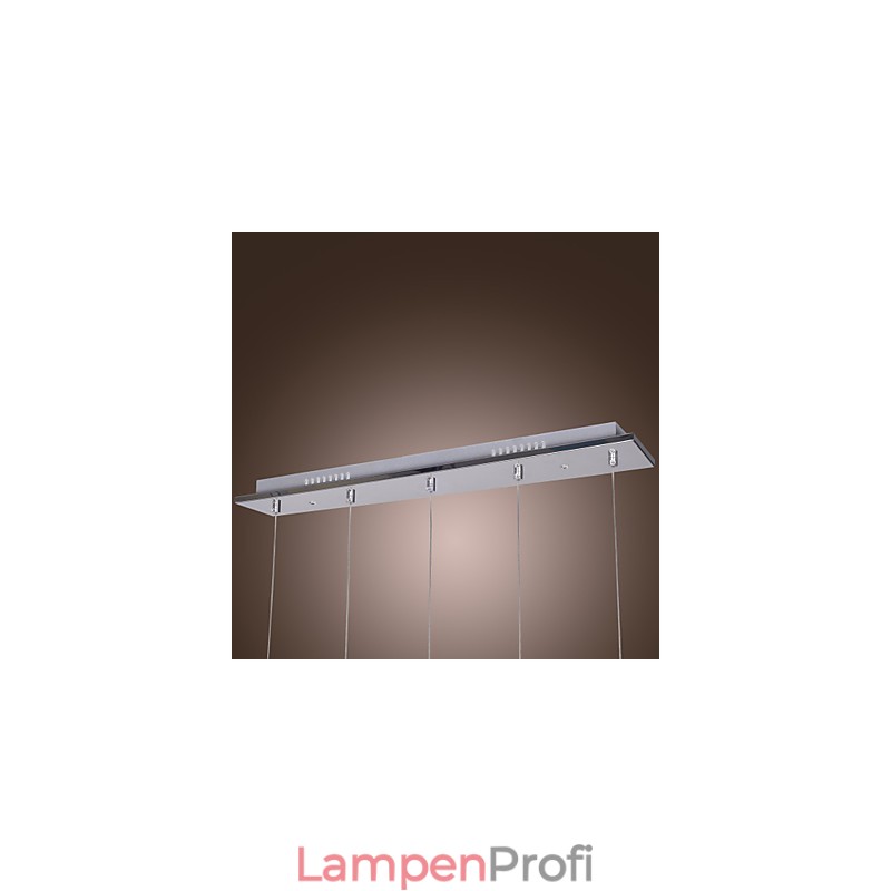 Moderne zeitgenössische Insel Kristall Chrom Pendelleuchte