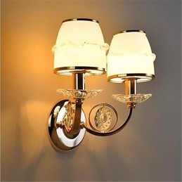 Moderne zeitgenössische galvanisierte Funktion für Kristall Swing Arm Augenschutz Umgebungslicht Wandleuchten Wand